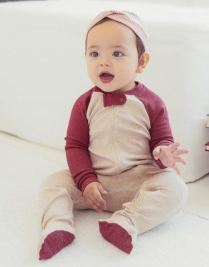 VAENAIT BABY Infant Toddler Boys Girls Modal Cotton Footed Pajamas One-Piece Romper Sleep and Play 0M-2T