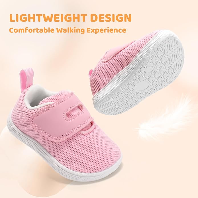 Baby Boy Girl Wide Toe Box Shoes Toddler Barefoot Shoe Non-Slip First Walking Infant Sneakers 6 9 12 18 24 Month