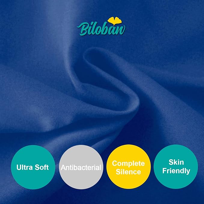 Biloban Pack and Play Sheets Fitted, 2 Pack Pack and Play Sheet Fits for Graco Pack n Play Mattress, Neutral Playard Sheets for Baby Boys and Girl, White & Navy Blue