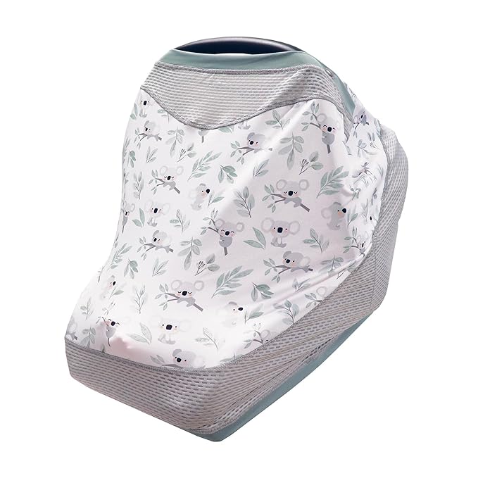 Boppy 4 and More Multi-use Cover, Koala, Quick-Dry UPF 50+ Knit and Breathable Mesh, Versatile for Car Seat Canopy, Nursing Cover, Infant Strollers, Shopping Carts, Highchairs and More