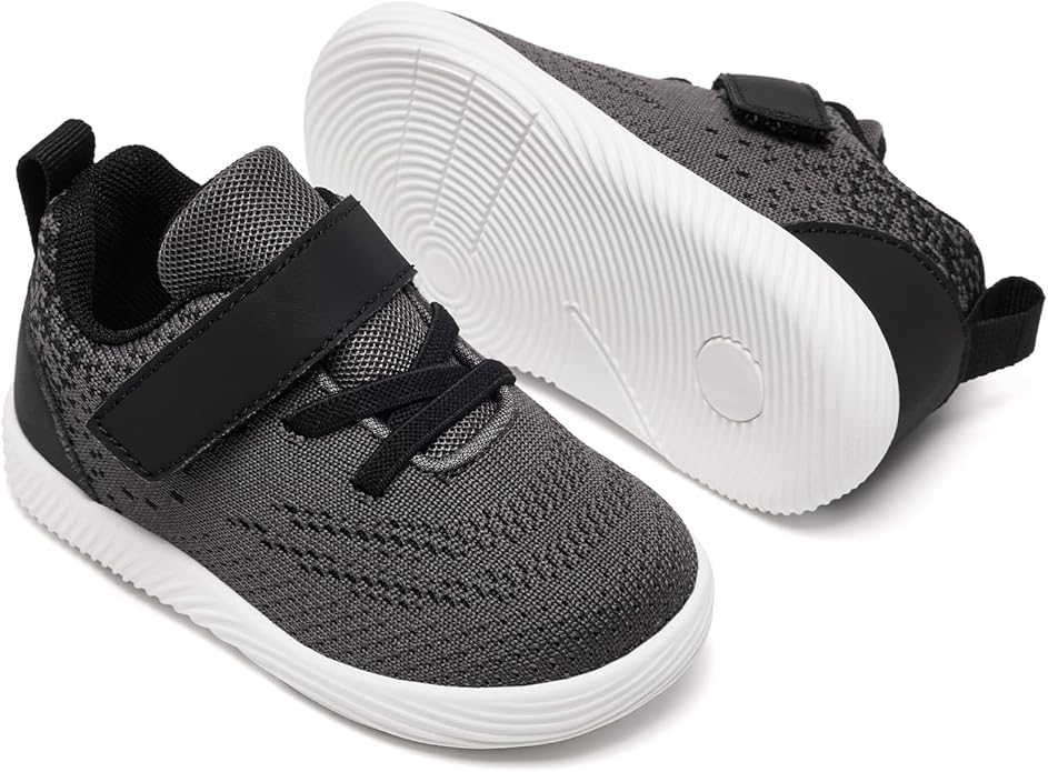 MORENDL Toddler Sneakers Baby Boys & Girls Barefoot Shoes Lightweight Breathable Walking Running Tennis Athletic Sport Shoes