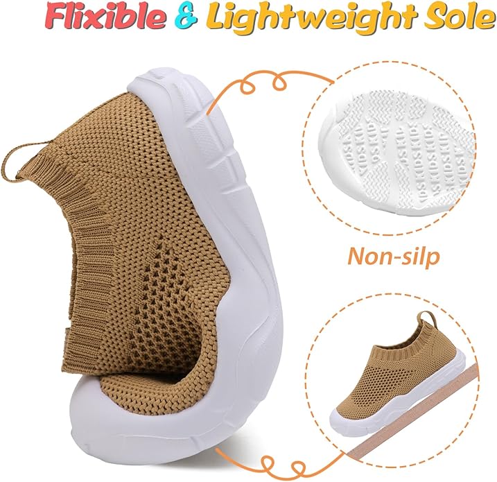 JOINFREE Toddler Boys Girls Sneaker Slip On Shoes Kids Lightweight Breathable Walking Shoes