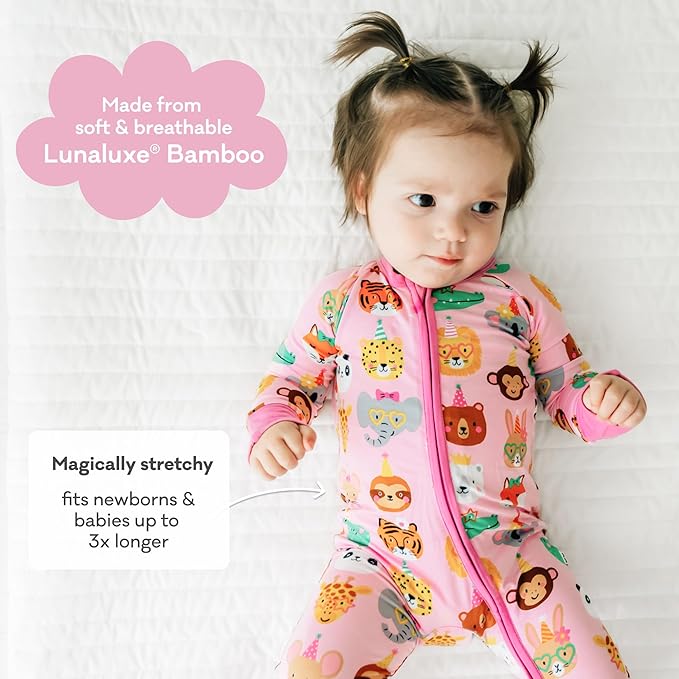 Little Sleepies Pajamas for Baby Boys & Girls, Viscose from Bamboo Baby Pajamas, Preemie & Newborn Sleepers, 2-Way Zipper PJs