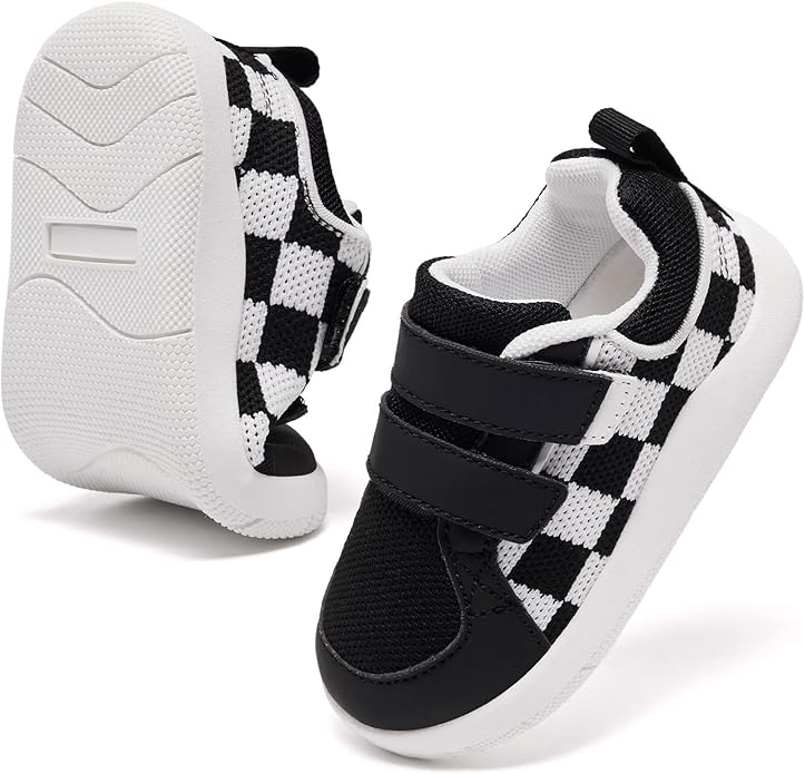 MORENDL Boys & Girls Walking Shoes 0-4 Years Baby Wide Toe Box Barefoot Shoes Toddler Sneakers