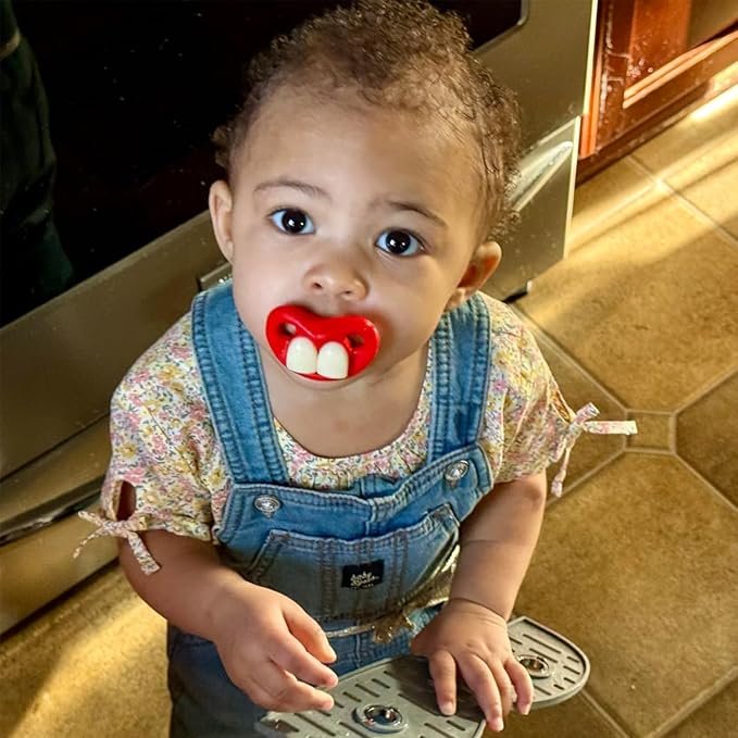 Funny Pacifiers for Babies, Newborn Pacifier 0-6-12-18 Months, Infants Pacifiers for 0-6 Months, Toddlers Mustache Pacifier, Baby Gift Pacifiers for Boys and Girls
