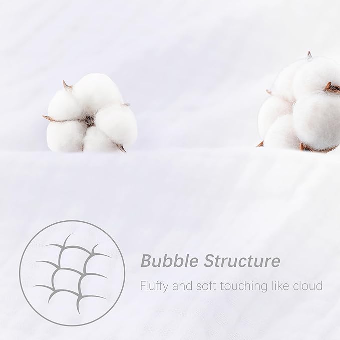 SWEET DOLPHIN Muslin Hooded Baby Bath Towels - 2 Pack 100% Cotton Towel for Babies, Infants, Toddlers - 32x32Inch - Highly Absorbent and Newborn Essential, White