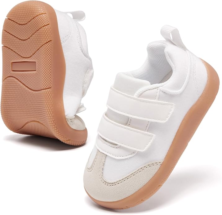 MORENDL Boys & Girls Walking Shoes 0-4 Years Baby Wide Toe Box Barefoot Shoes Toddler Sneakers