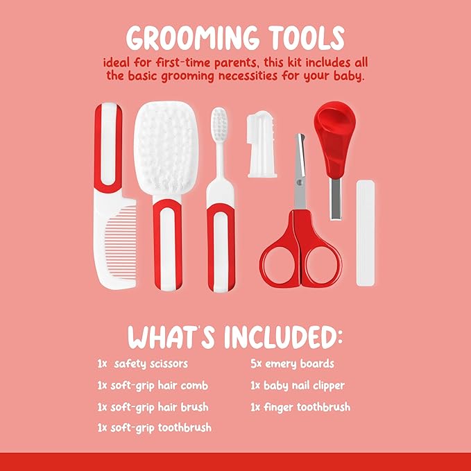 Smart Care Cocomelon Healthcare & Grooming Kit for Baby Essentials Kit, Newborn Essentials Must Haves, Includes Thermometer, Medicine Dropper, Grooming Tools & More