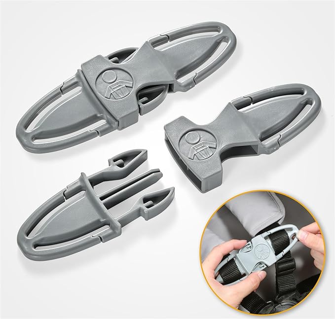 Universal Child Chest Clip Has a Non-Slip Design and is Suitable for Use On Seats, Strollers, High Chairs, School Bags and Work Belts, Providing All-Around Protection for Your Child