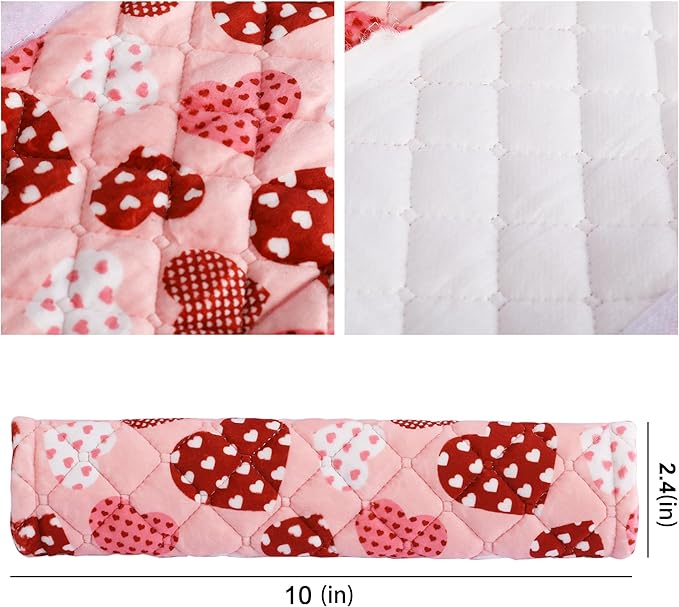 Amooca Soft Auto Seat Belt Cover Seatbelt Shoulder Pad Cushions 2 PCS for a More Comfortable Driving Universal Fit for All Cars and Backpack Cute Pink Heart