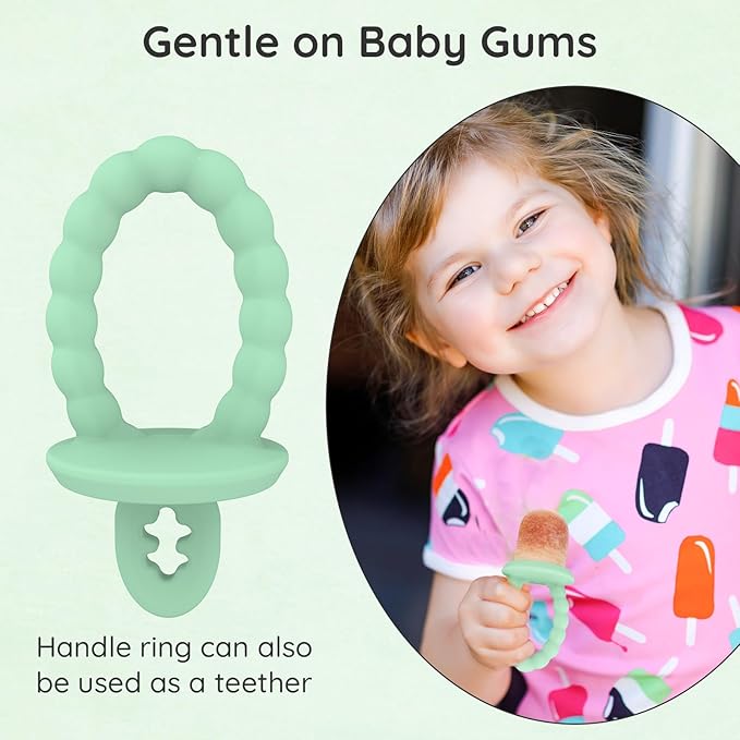 Baby Ice Lolly Mould, Silicone Petite Pops, Baby Popsicle Mold Set Tiny Pops and Teether for Infants 4+ Months Teething Relief, Baby Essentials