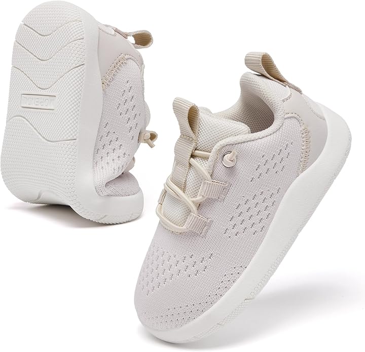 MORENDL Wide Toddler Shoes Baby Walking Shoes Girls Boys Zero Drop Minimalist Sneakers Slip On Tennis Shoe Breathable Naturally Flexible