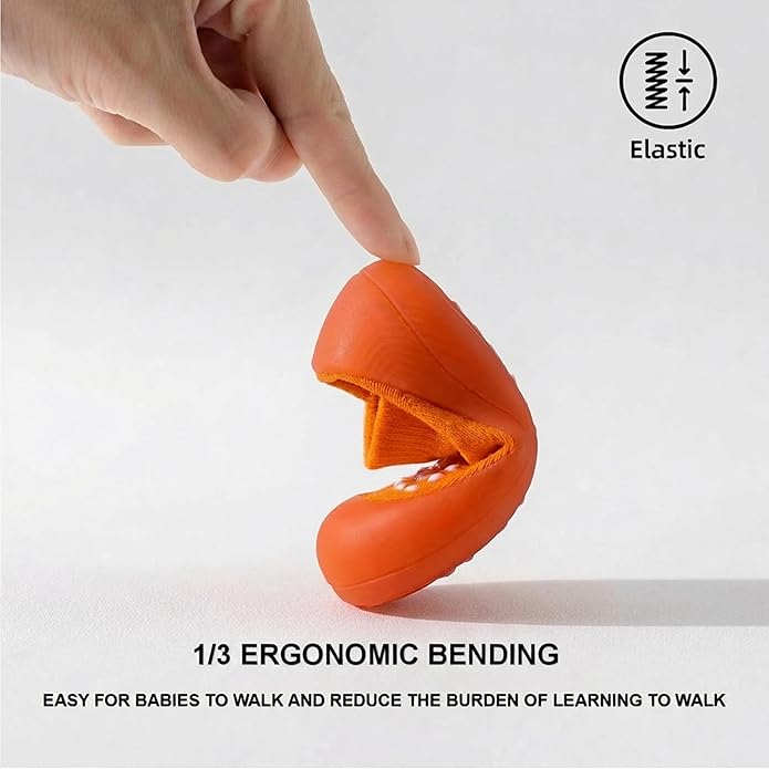 Hstyle Baby Sock Shoes Toddler Walking Shoes Infant Non-Slip Slippers Soft Rubber Sole Sneakers for Baby Boys Girls