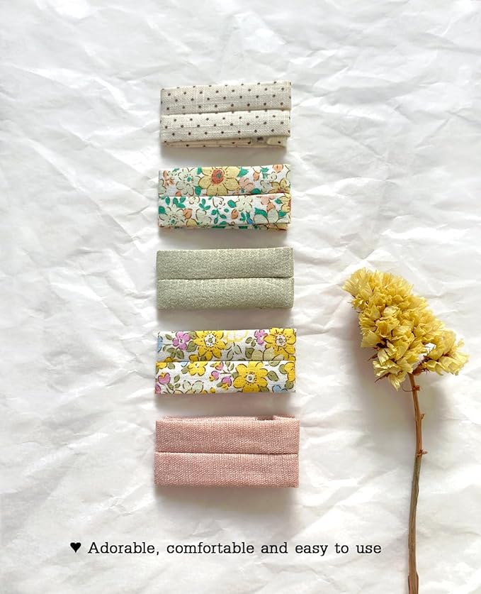 Cherssy Floral Hair Clips for Girls, 28Pcs Fully Lined Alligator Clips for Fine Hair, Handmade Hair Accessories and Barrettes for Baby Toddler Kid School Girls