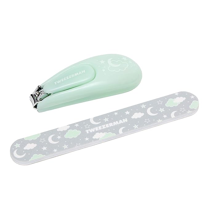 Tweezerman Baby Nail Clipper with Bear File,Green