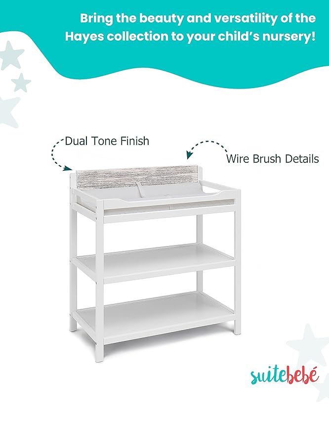 Suite Bebe Hayes Changing Table, White/Natural