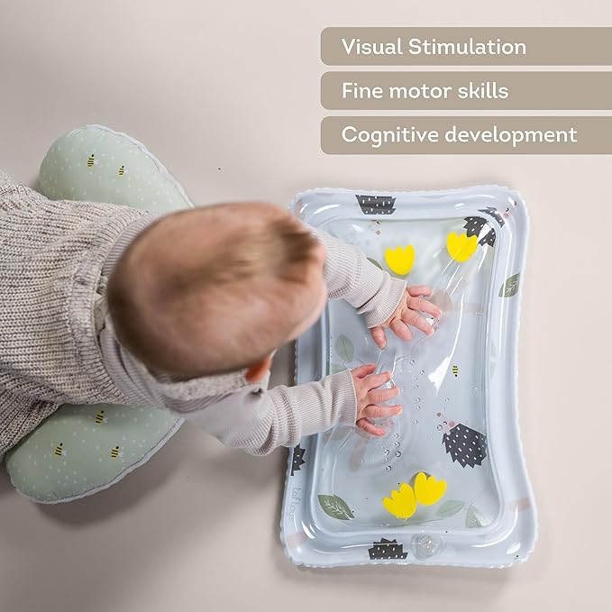 Taf Toys Tummy Time Training Set with Water Mat & Supportive Tummy Play for Baby Development, Baby Tummy Time Play Mat & Support Toy for Newborn, Infants and Toddlers Tummy Time Toys