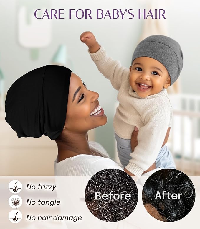OLESILK Silk Baby Bonnet for 0-6 Months - 100% Mulberry Silk Toddler Hair Bonnet, Adjustable Night Cap for Sleeping