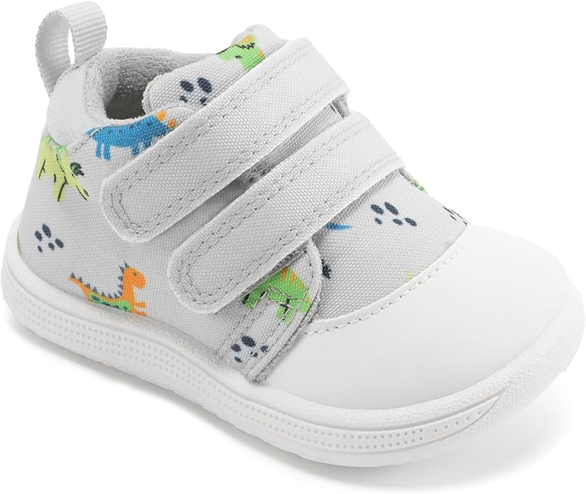 Baby First Walking Shoes Baby Girls Wide Barefoot Sneakers Lightweight Soft Toddler Shoe Non-Slip Ankle Support