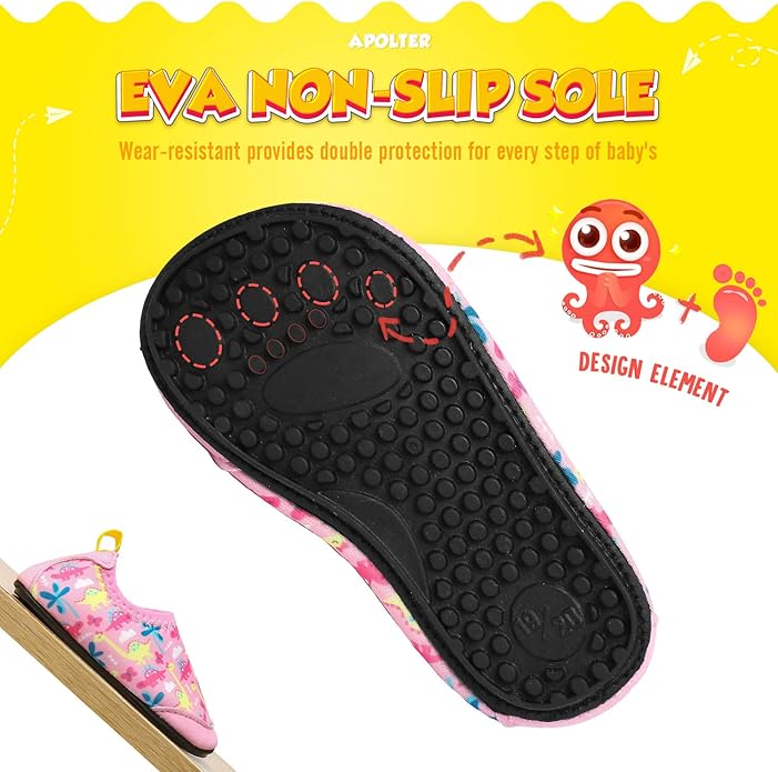 Baby Boys and Girls Swim Water Shoes Barefoot Aqua Socks Non-Slip for Beach Pool Toddler Kids