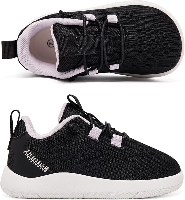 MORENDL Wide Toddler Shoes Baby Walking Shoes Girls Boys Zero Drop Minimalist Sneakers Slip On Tennis Shoe Breathable Naturally Flexible