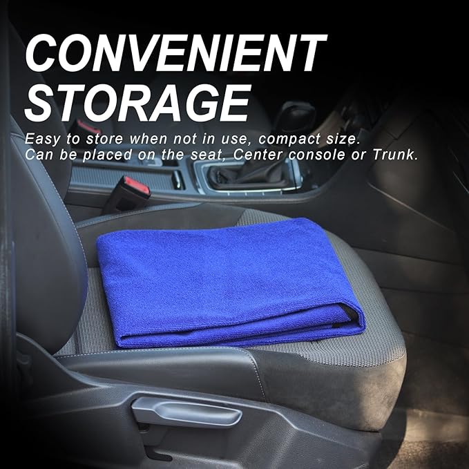Sweat Towel Car Seat Cover Protector Front Seats for Gym Workout, Running, Swimming, Beach and Hiking, Waterproof Universal Seat Cover for Car, Truck, Van & SUV (Blue, 1pcs Front Seat)