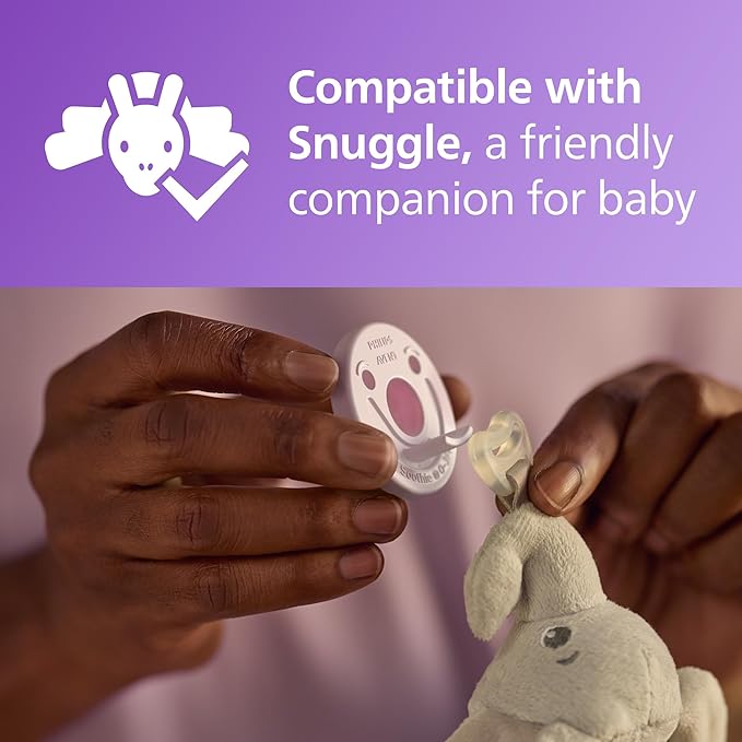 Philips Avent Soothie Baby Pacifiers - 100% Silicone Pacifiers for Babies 0-3 Months,-Piece Design,BPA-Free,Extra Durable,Lilac and Pink,Model SCF190/70,4 Count (Pack of 10)