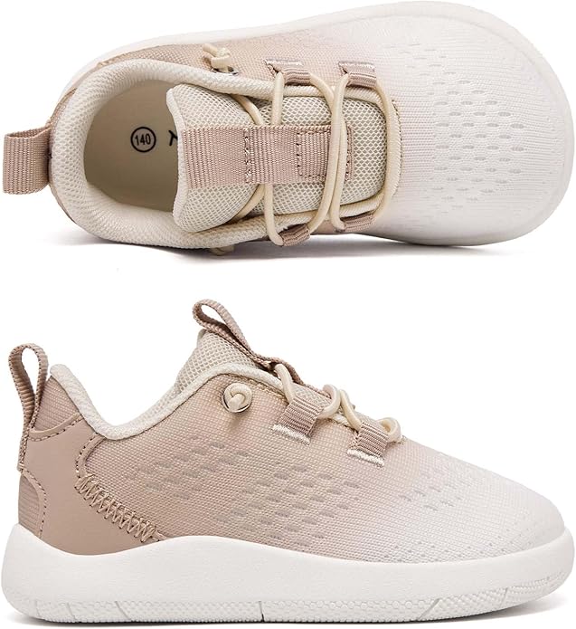 MORENDL Wide Toddler Shoes Baby Walking Shoes Girls Boys Zero Drop Minimalist Sneakers Slip On Tennis Shoe Breathable Naturally Flexible