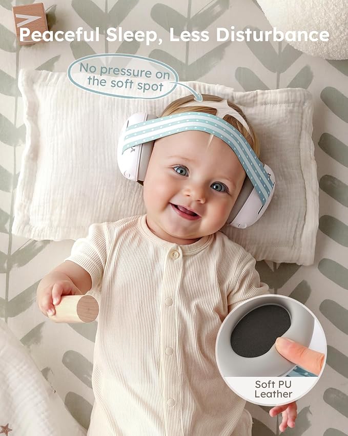 Yoofoss Baby Ear Muffs Noise Protection for Infant and Babies Up to 36 Months - Noise Cancelling Headphones for Ear Protection, Sleep, Travel Baby Essentials