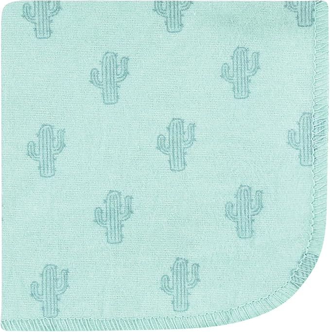 Hudson Baby Unisex Baby Flannel Cotton Washcloths, Desert Cactus 10 Pack, One Size