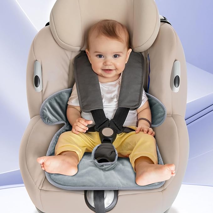 INFANZIA Dry Seat, Car Seat Protector Waterproof Carseat Liner Potty Training Toddlers, Baby and Infants, Piddle Pad for Carseats Strollers (Grey, 1 Pack