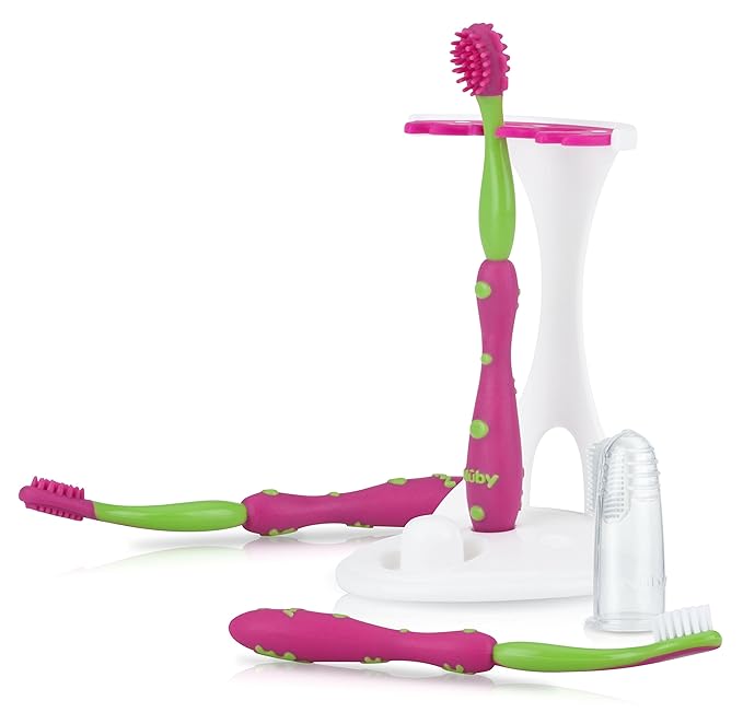 Nuby 4 Stage Oral Care Set System (Colors May Vary)