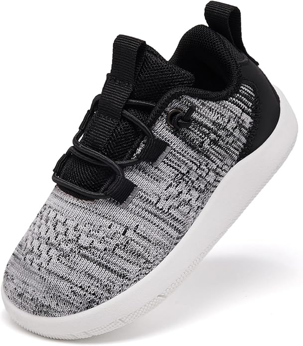 MORENDL Wide Toddler Shoes Baby Walking Shoes Girls Boys Zero Drop Minimalist Sneakers Slip On Tennis Shoe Breathable Naturally Flexible