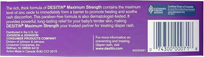 DESITIN Maximum Strength Diaper Rash Paste, 3 Pack (4 Ounce)