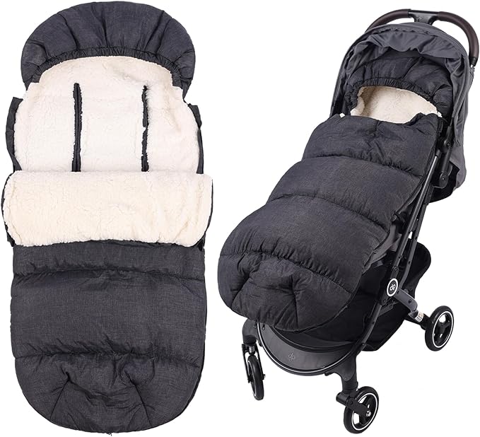 Waterproof &Thicken Universal Stroller Cover Winter,Stroller Footmuff Bunting Bag for Warm Strollers Muff,Stroller Accessories for Baby Sleeping Bag Winter Stroller Blanket