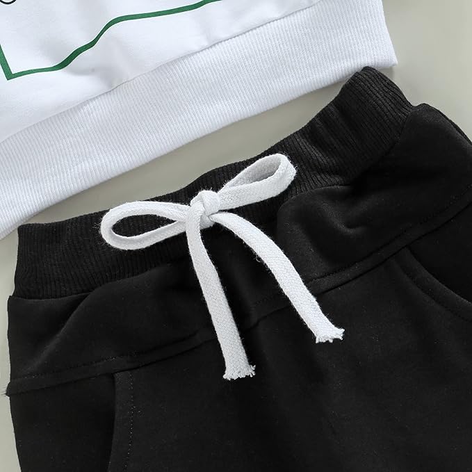 Toddler Baby Boy Fall Outfit Crewneck Long Sleeve Sweatshirt Tops Elastic Pants Jogger Cute Newborn Winter Clolthes Set