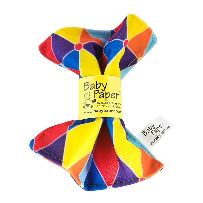 Original Baby Paper - Crinkle Teether and Sensory Toy for Babies and Infants | Triangle Print | Non-Toxic, Washable | Great for Baby Showers