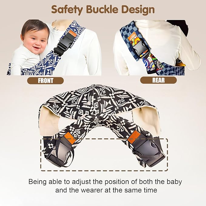 Baby Sling Carrier,Toddler Carrier,2026 New Baby Sling,Portable and Lightweight Sling,Non-Slip Hip Seat Carrying 10-30lbs(Square)