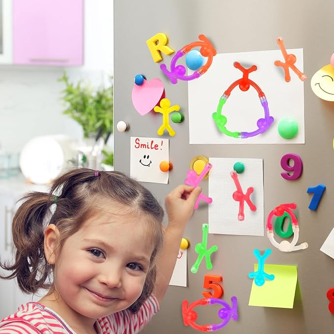 36Pcs Magnetic-People-Magnet-Men: Magnetic Travel Toys for Kids, Creative, Portable and Educational, Funny Magnets for Kids, Small Toys for Classroom Prizes, Easter Egg Stuffers, Office