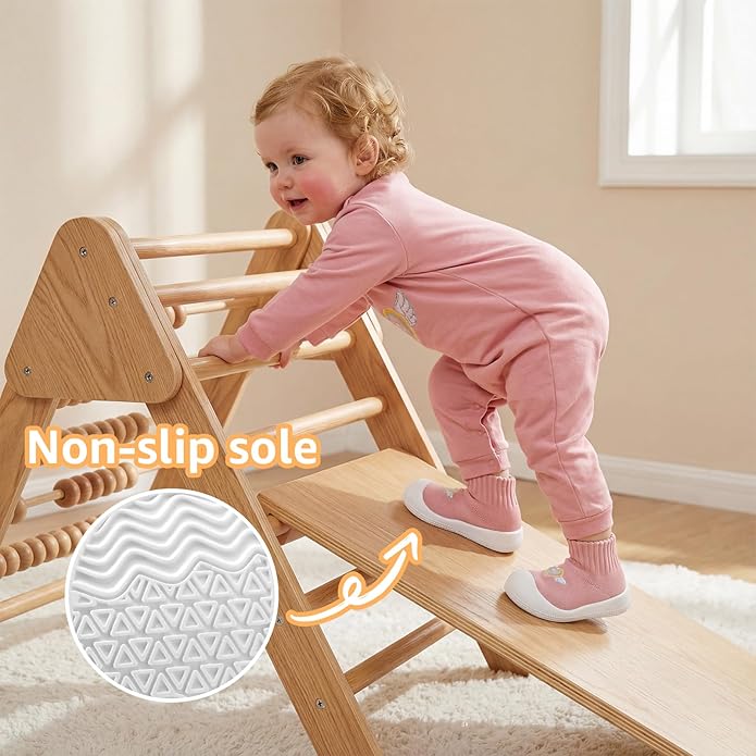 STQ Baby Socks Shoes Toddler Wide Toe Box Non-Slip Slippers Infant Walking Shoe Soft Baby Boys Girls Lightweight Sneakers