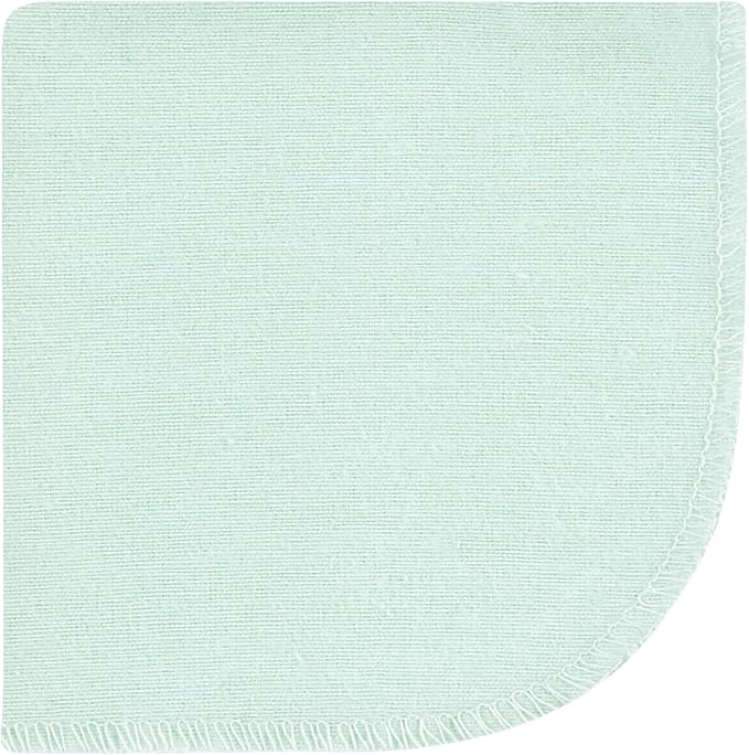 Hudson Baby Unisex Baby Flannel Washcloths, Eucalyptus 12Pk, One Size