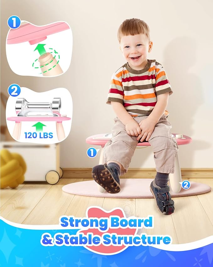 Magnetic Drawing Board, Toddler Girl Toys for 1-3 Year Old, Doodle Board Learning and Educational Kids Toys for 1 2 3 Year Old Baby Birthday GIF- Pink
