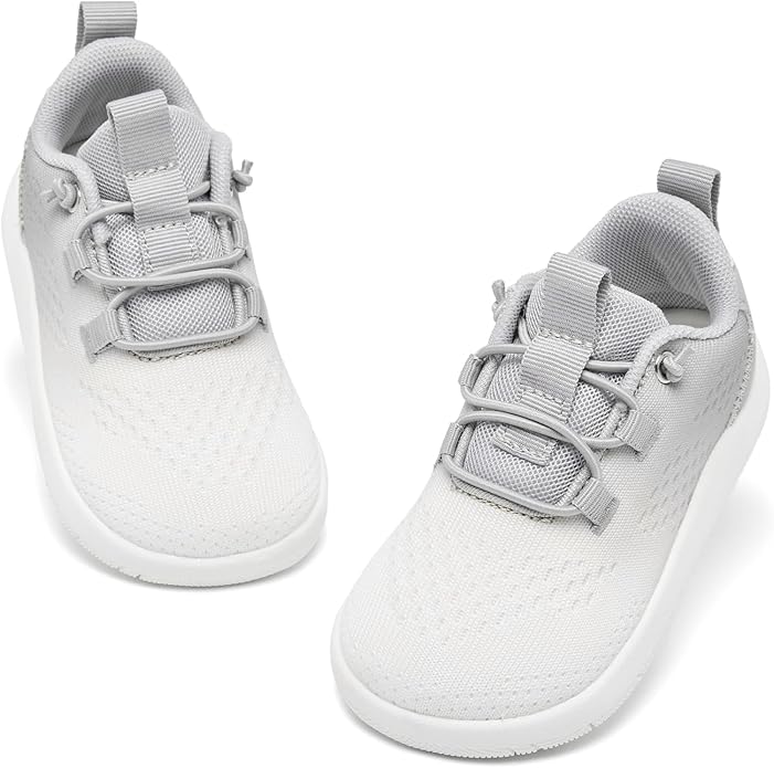 MORENDL Wide Toddler Shoes Baby Walking Shoes Girls Boys Zero Drop Minimalist Sneakers Slip On Tennis Shoe Breathable Naturally Flexible