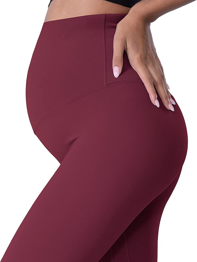 POSHDIVAH Women's Maternity Leggings Over The Belly Pregnancy Yoga Pants Active Wear Workout Leggings