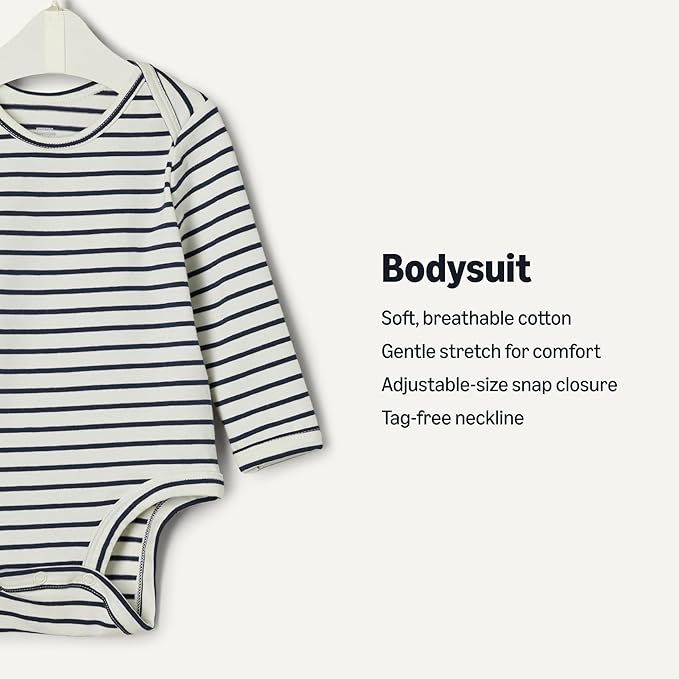 Amazon Essentials x Sofia Grainge Unisex Babies' Long Sleeve Crew Neck Bodysuit