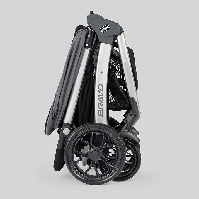 Chicco Bravo® 3-in-1 Trio Travel System, Bravo® Quick-Fold Stroller with KeyFit® 30 Infant Car Seat and Base, Car Seat and Stroller Combo | Parker