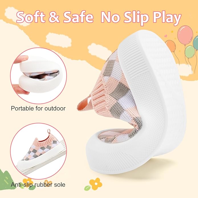 VIFUUR Baby Shoes Girls Boys Toddler Sneakers Non-Slip First Walkers Shoes for Babies 6 9 12 18 24 Months