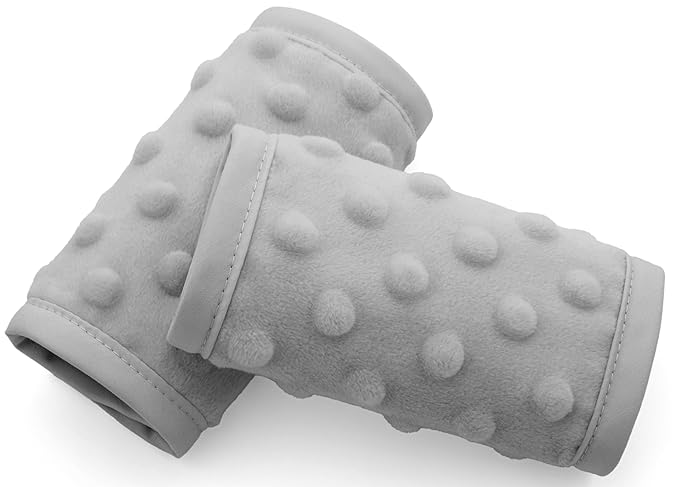 Pro Goleem Car Seat Strap Covers for Babies Unisex Soft Car Seat Strap Shoulder Pads for All Car Seats, Stroller, Pushcar, Small Size Designed for Newborn Gray