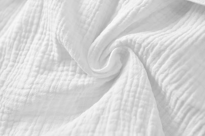 Organic Cotton Toddler Bathrobe, Soft and Breathable Baby Robe for Kid, Boy& Girl Hooded Robe Muslin