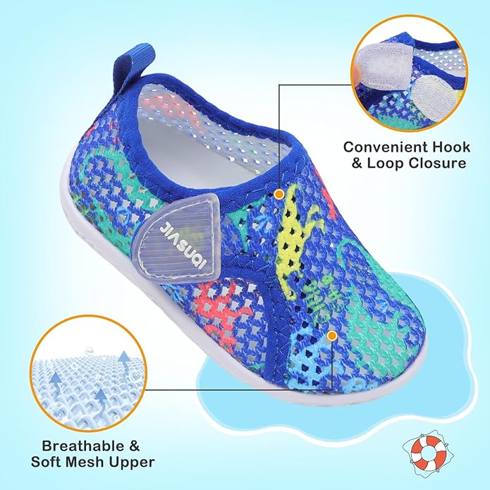 JIASUQI Baby Boys Girls Barefoot Swim Pool Water Shoes Beach Walking Sandals Athletic Sneakers